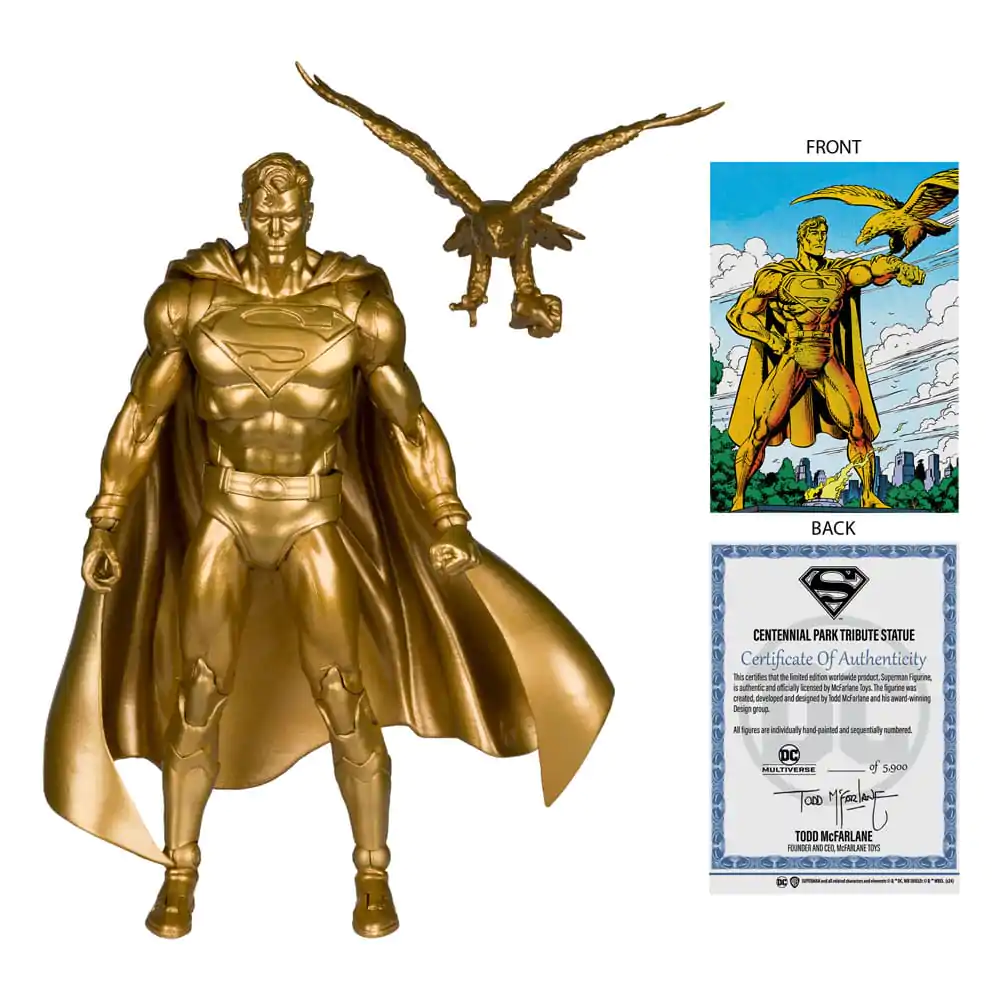 DC Multiverse akcijska figura Superman (Centennial Park Tribute Statue) Gold Label 18 cm fotografija izdelka