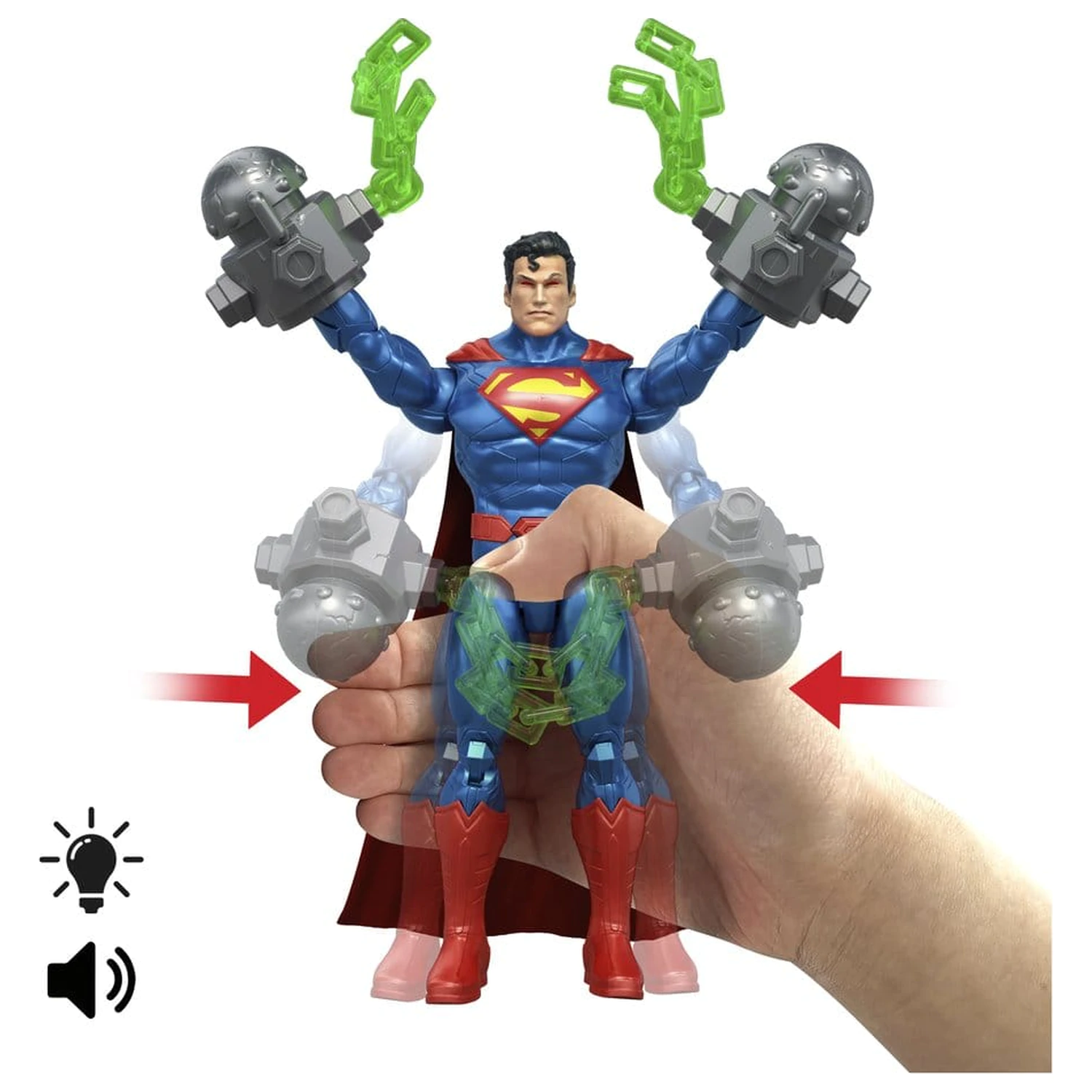 DC Premier Action Figure s zvokom in svetlobo Heat Vision Superman 16 cm fotografija izdelka