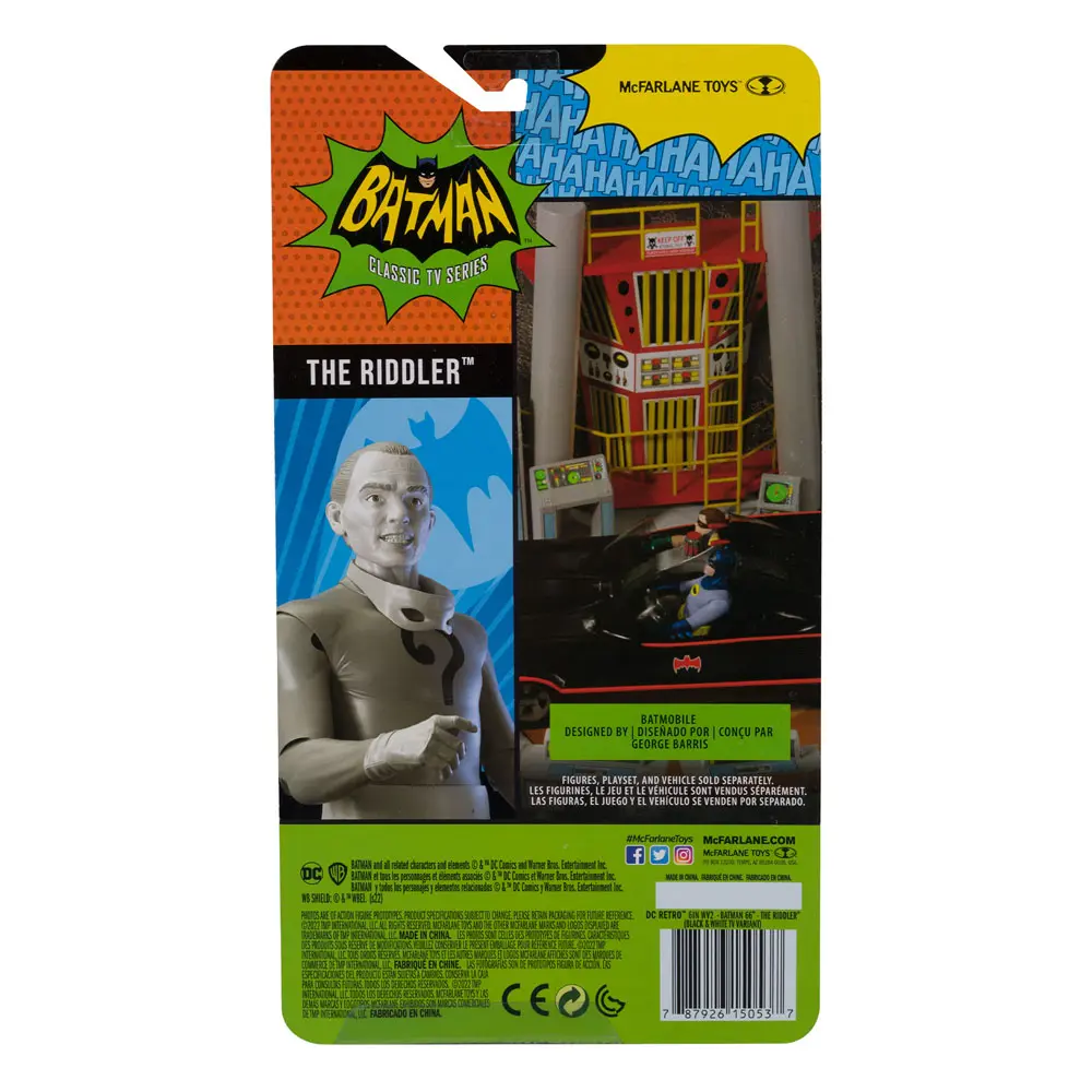 DC Retro Action Figura Batman 66 The Riddler (Black & White TV Variant) 15 cm fotografija izdelka