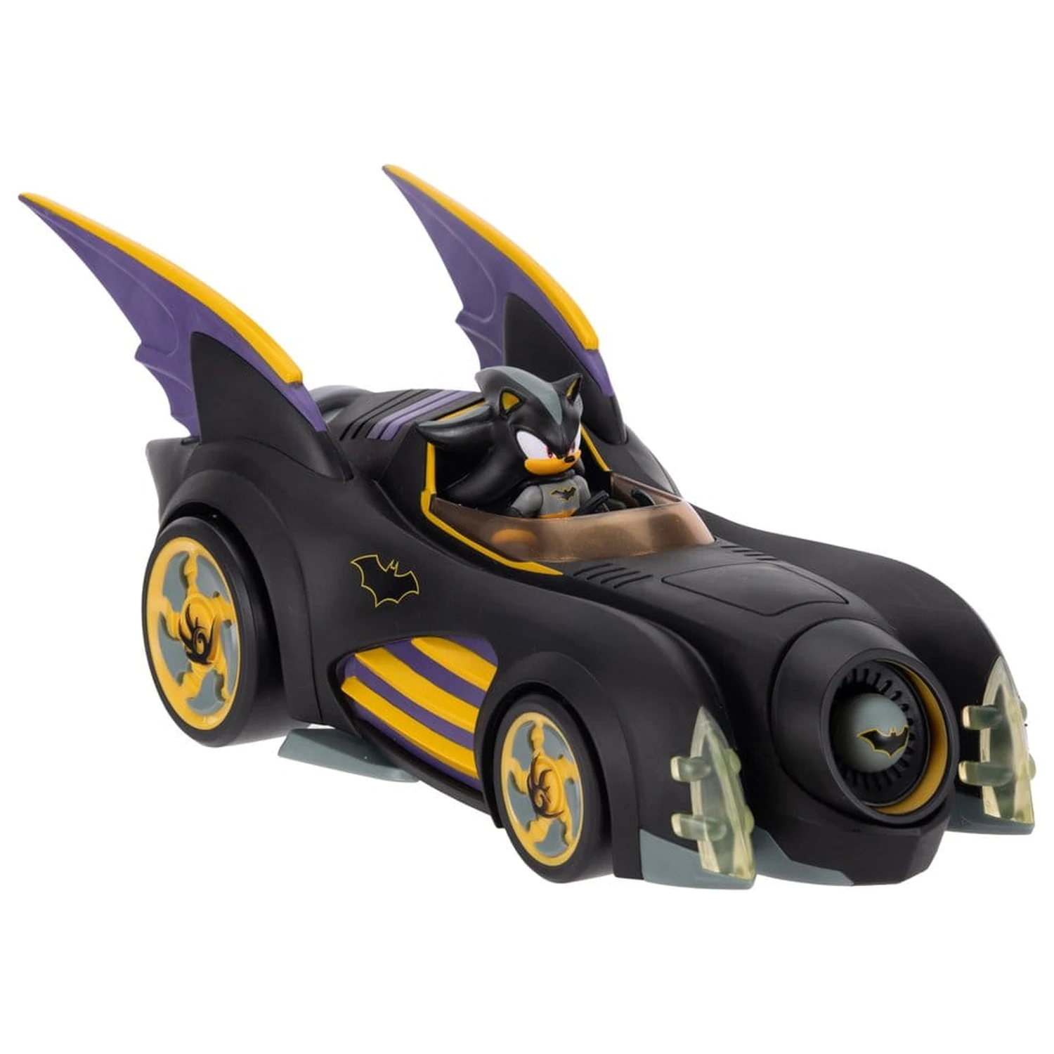 DC x Sonic - The Hedgehog akcijska figura z vozilom Shadow Batman & Batmobile 6 cm fotografija izdelka