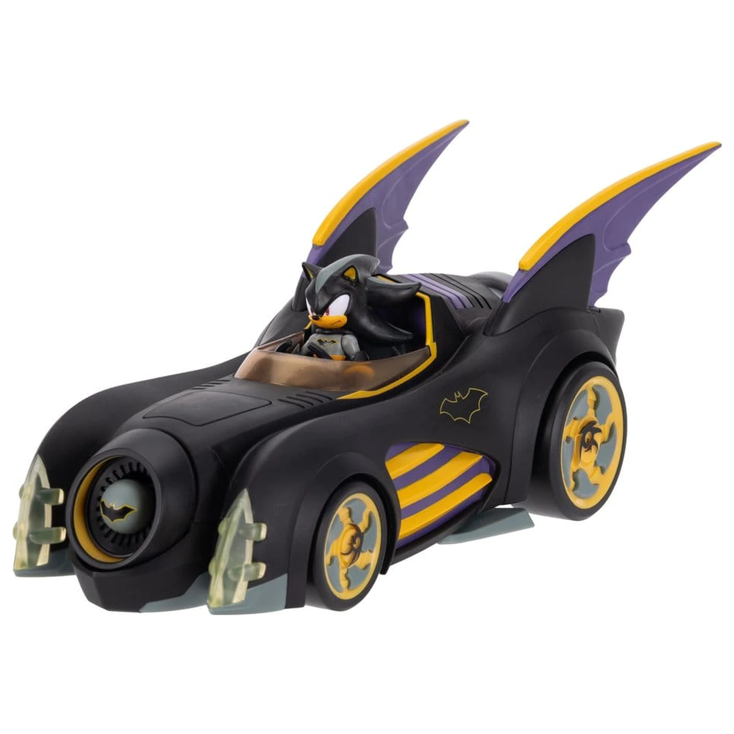 DC x Sonic - The Hedgehog akcijska figura z vozilom Shadow Batman & Batmobile 6 cm fotografija izdelka