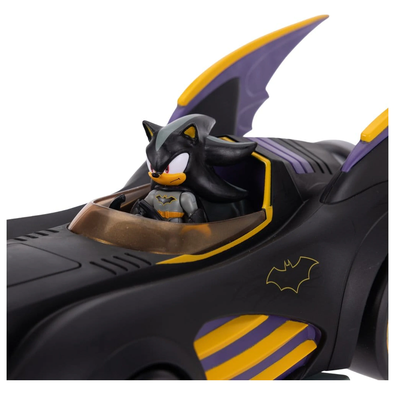 DC x Sonic - The Hedgehog akcijska figura z vozilom Shadow Batman & Batmobile 6 cm fotografija izdelka
