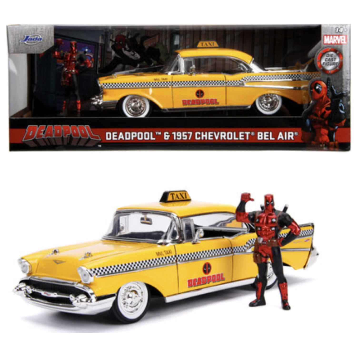 Deadpool 1957 Chevy Bel Air 1 + figura Deadpool 1:24 fotografija izdelka