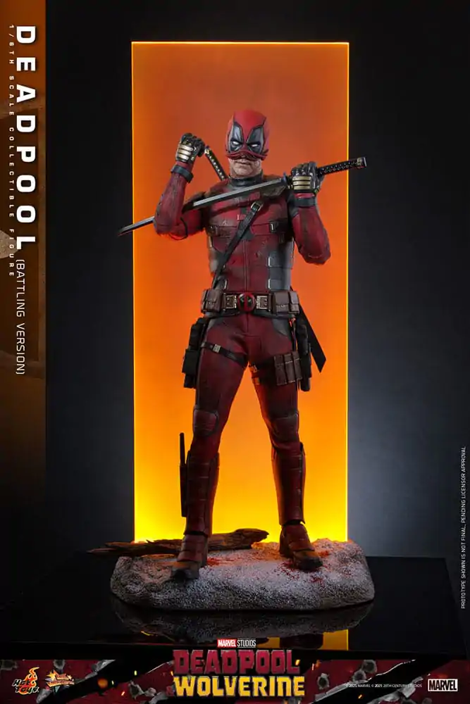 Deadpool & Wolverine Movie Masterpiece akcijska figura 1/6 Deadpool (Battling Version) 31 cm fotografija izdelka