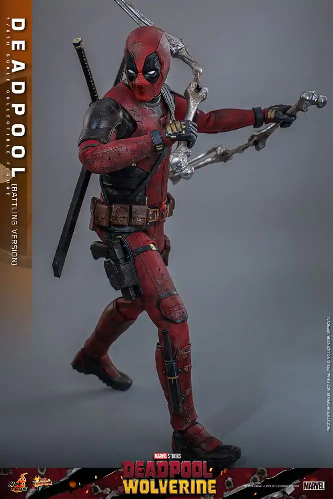 Deadpool & Wolverine Movie Masterpiece akcijska figura 1/6 Deadpool (Battling Version) 31 cm fotografija izdelka