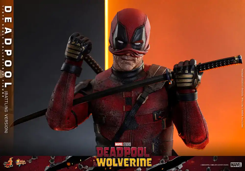 Deadpool & Wolverine Movie Masterpiece akcijska figura 1/6 Deadpool (Battling Version) 31 cm fotografija izdelka