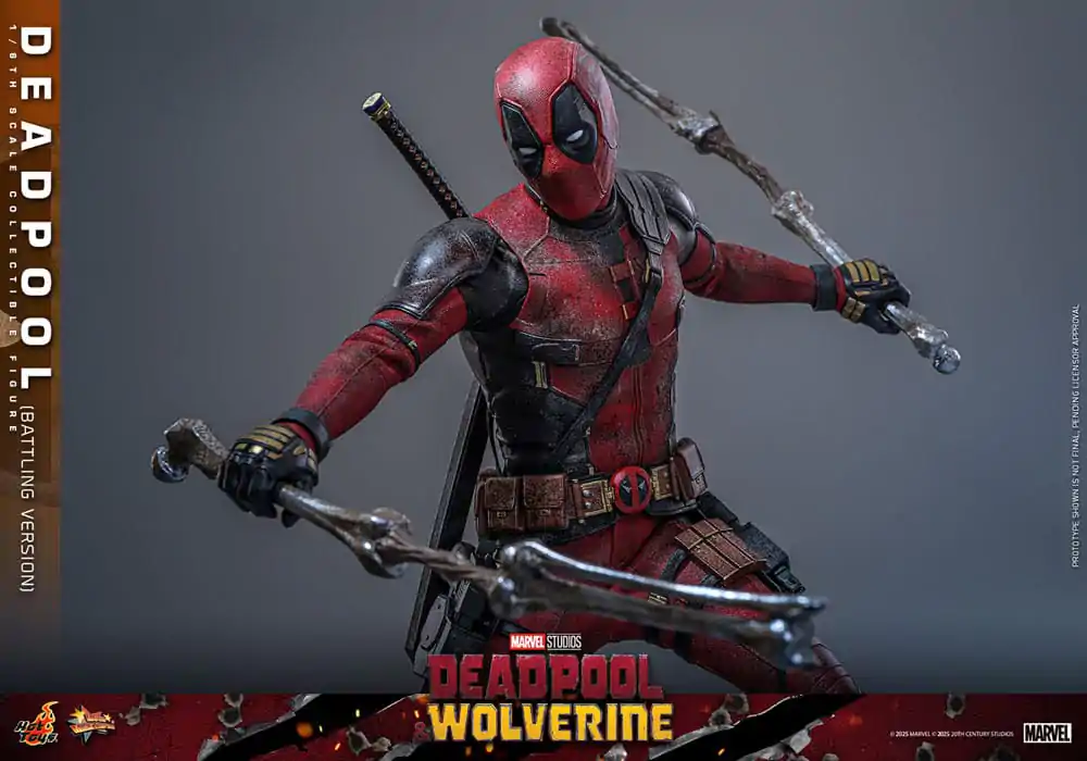 Deadpool & Wolverine Movie Masterpiece akcijska figura 1/6 Deadpool (Battling Version) 31 cm fotografija izdelka