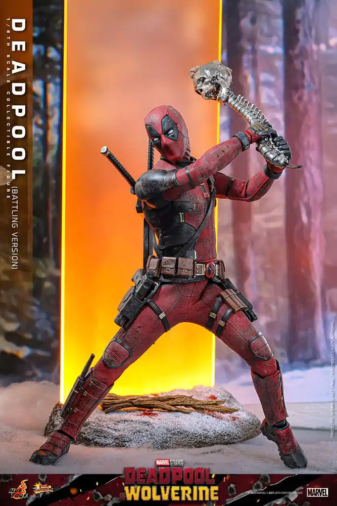 Deadpool & Wolverine Movie Masterpiece akcijska figura 1/6 Deadpool (Battling Version) 31 cm fotografija izdelka