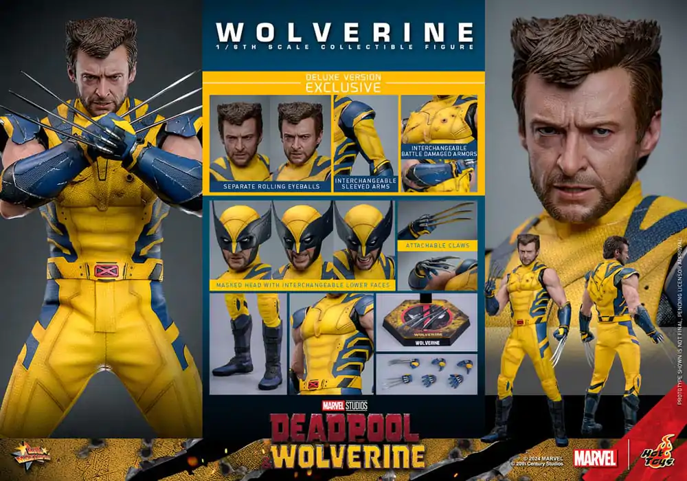 Deadpool & Wolverine Movie Masterpiece akcijska figura 1/6 Wolverine (Deluxe Version) 31 cm fotografija izdelka