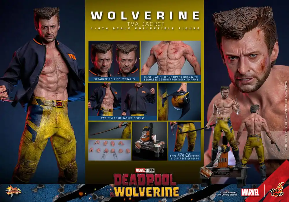 Deadpool & Wolverine Movie Masterpiece Akcijska figura 1/6 Wolverine (TVA Jacket Version) 31 cm fotografija izdelka