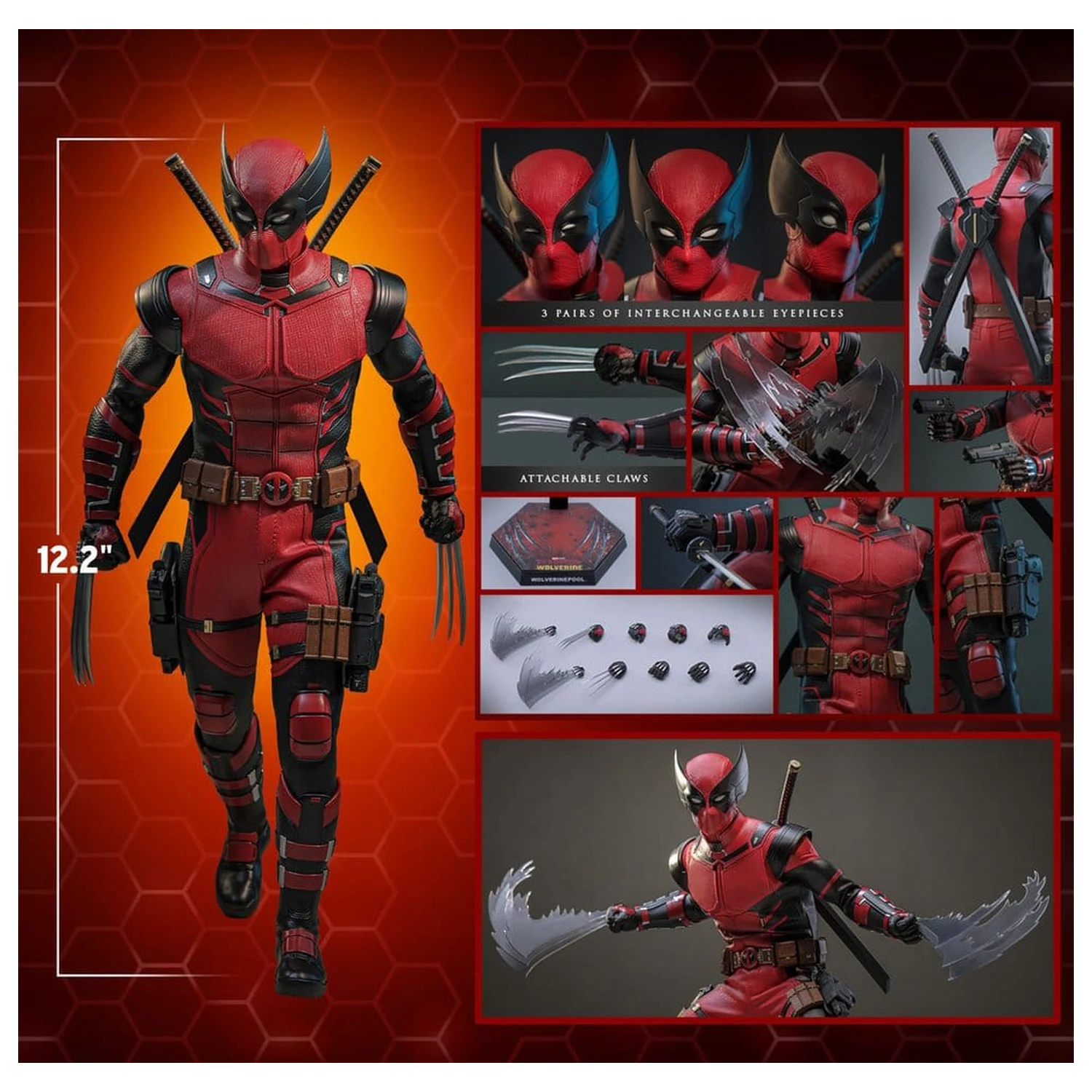 Deadpool & Wolverine Movie Masterpiece akcijska figura 1/6 Wolverinepool 31 cm fotografija izdelka