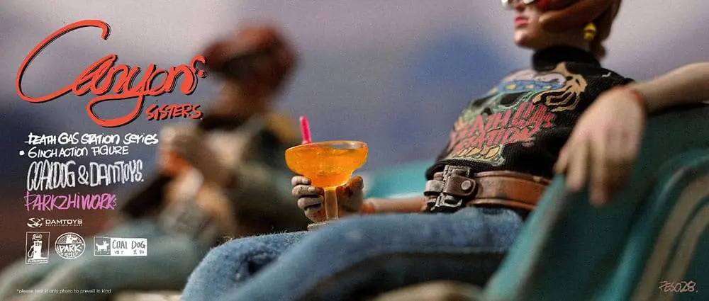 Death Gas Station Series Action Figures Canyon Sisters: Mrs. T & Ms. L 15 cm akcijske figure fotografija izdelka