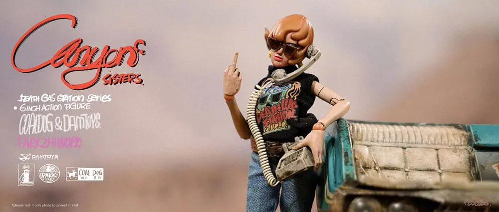 Death Gas Station Series Action Figures Canyon Sisters: Mrs. T & Ms. L 15 cm akcijske figure fotografija izdelka