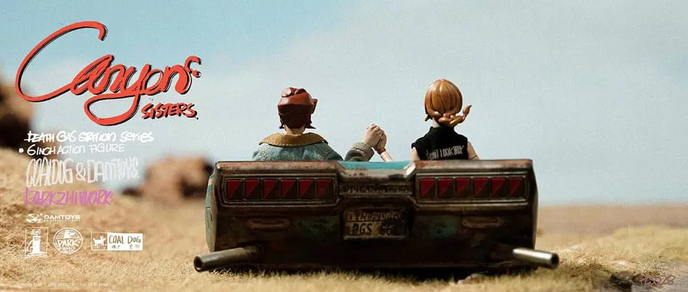 Death Gas Station Series Action Figures Canyon Sisters: Mrs. T & Ms. L 15 cm akcijske figure fotografija izdelka