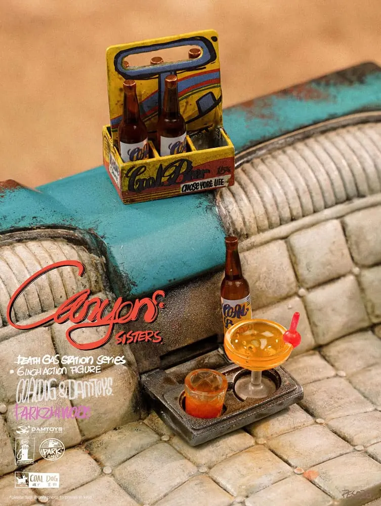 Death Gas Station Series Action Figures Canyon Sisters: Mrs. T & Ms. L 15 cm akcijske figure fotografija izdelka