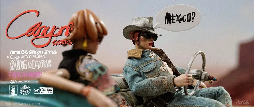 Death Gas Station Series Action Figures Canyon Sisters: Mrs. T & Ms. L 15 cm akcijske figure fotografija izdelka