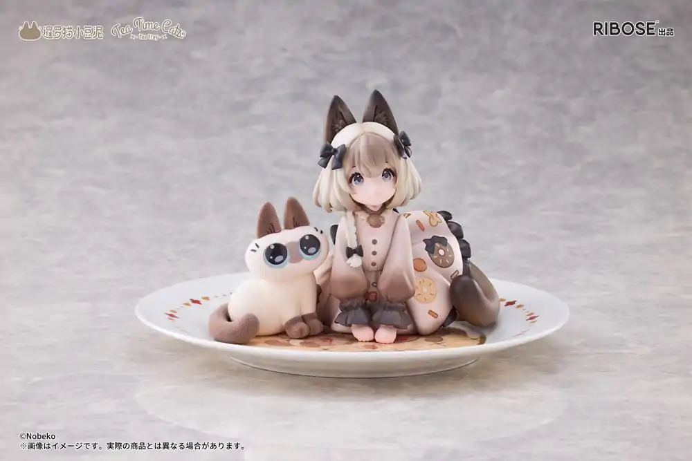 Decorated Life Collection PVC Kip Tea Time Cats x Siamese Cat Azuki-san Friendship Collaboration Exclusive Set 18 cm fotografija izdelka