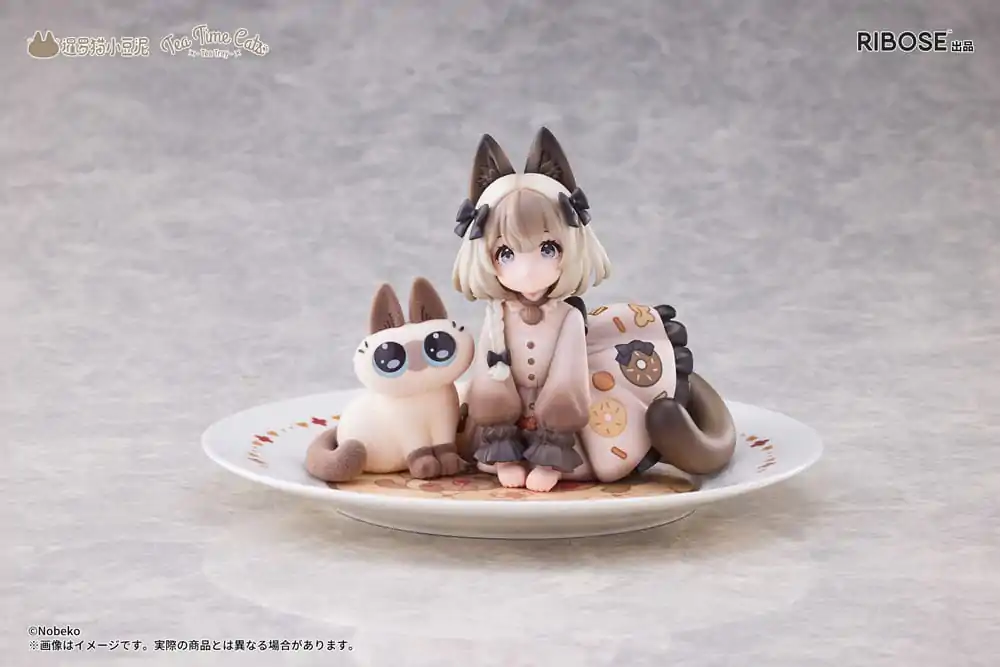 Decorated Life Collection PVC Kip Tea Time Cats x Siamese Cat Azuki-san Friendship Collaboration Exclusive Set 18 cm fotografija izdelka