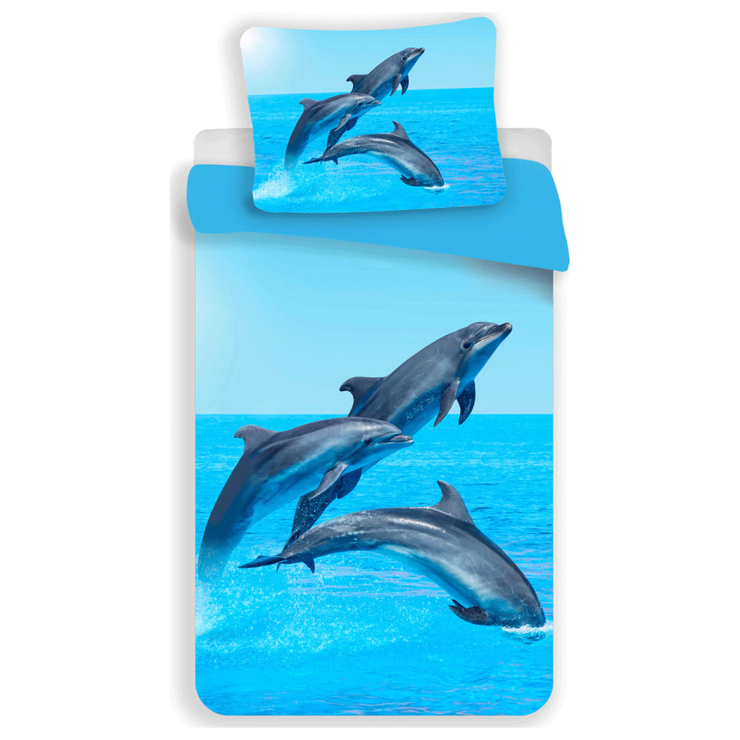 Dolphin Trio prevleka za prešito odejo iz mikrovlaken fotografija izdelka