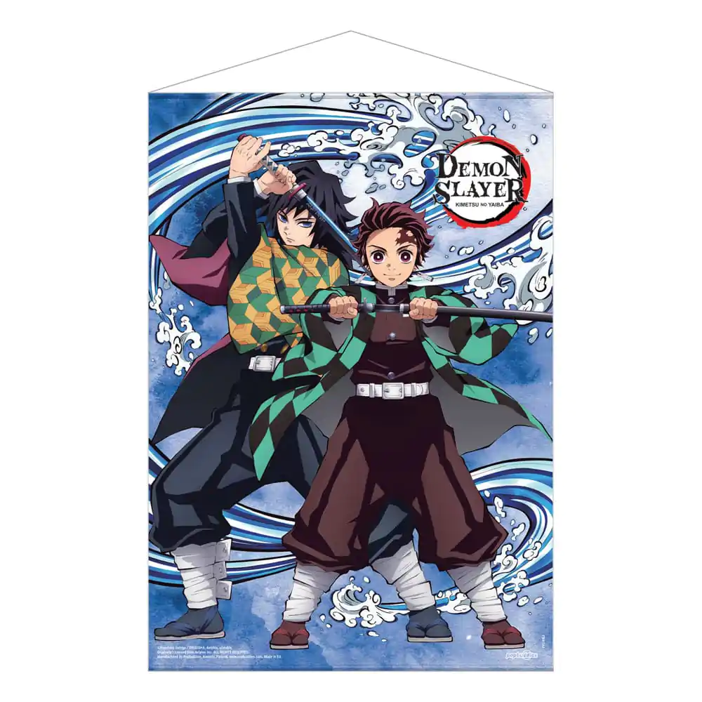 Demon Slayer: Kimetsu no Yaiba Wallscroll Tanjiro Kamado and Giyu Tomioka Water Breathing - stenska dekoracija fotografija izdelka