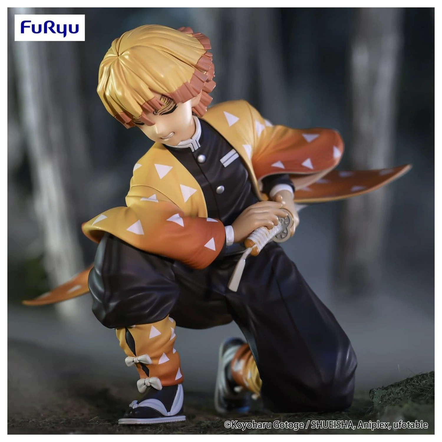 Demon Slayer: Kimetsu no Yaiba Noodle Stopper PVC figura Agatsuma Zenitsu 10 cm fotografija izdelka