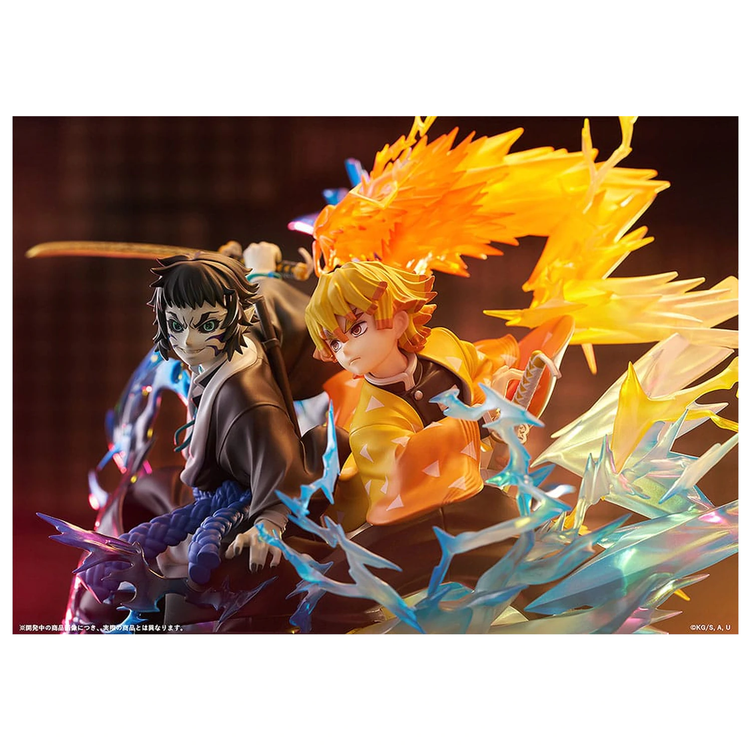 Demon Slayer: Kimetsu no Yaiba PVC Kip Zenitsu Agatsuma & Kaigaku 15 cm fotografija izdelka
