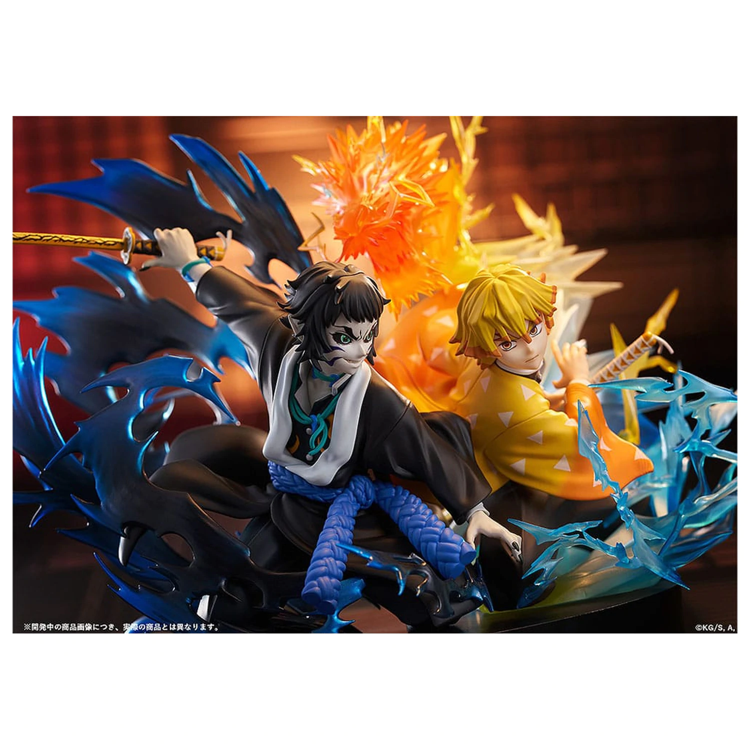 Demon Slayer: Kimetsu no Yaiba PVC Kip Zenitsu Agatsuma & Kaigaku 15 cm fotografija izdelka