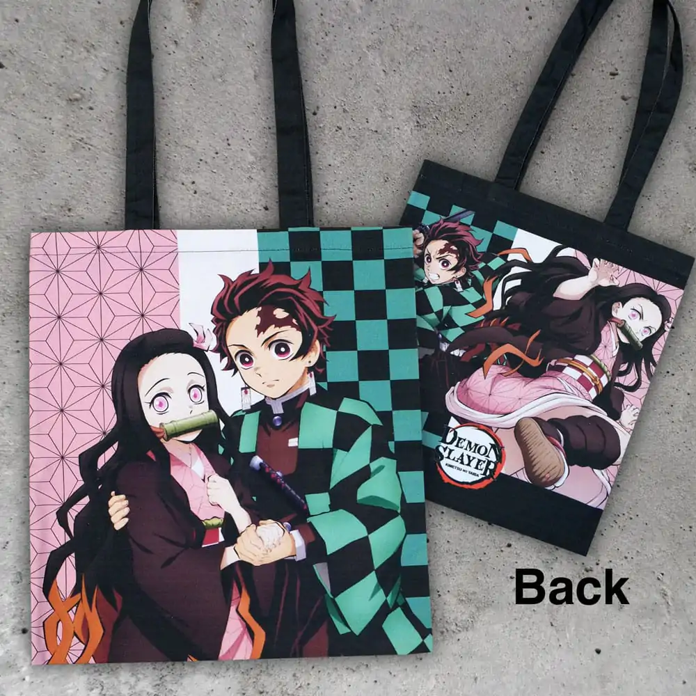 Demon Slayer: Kimetsu no Yaiba Tote Bag Tanjiro & Nezuko - nakupovalna torba fotografija izdelka