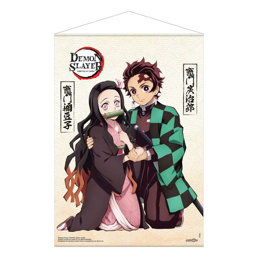 Demon Slayer: Kimetsu no Yaiba stenska tapiserija Tanjiro & Nezuko Kamado 50 x 70 cm fotografija izdelka