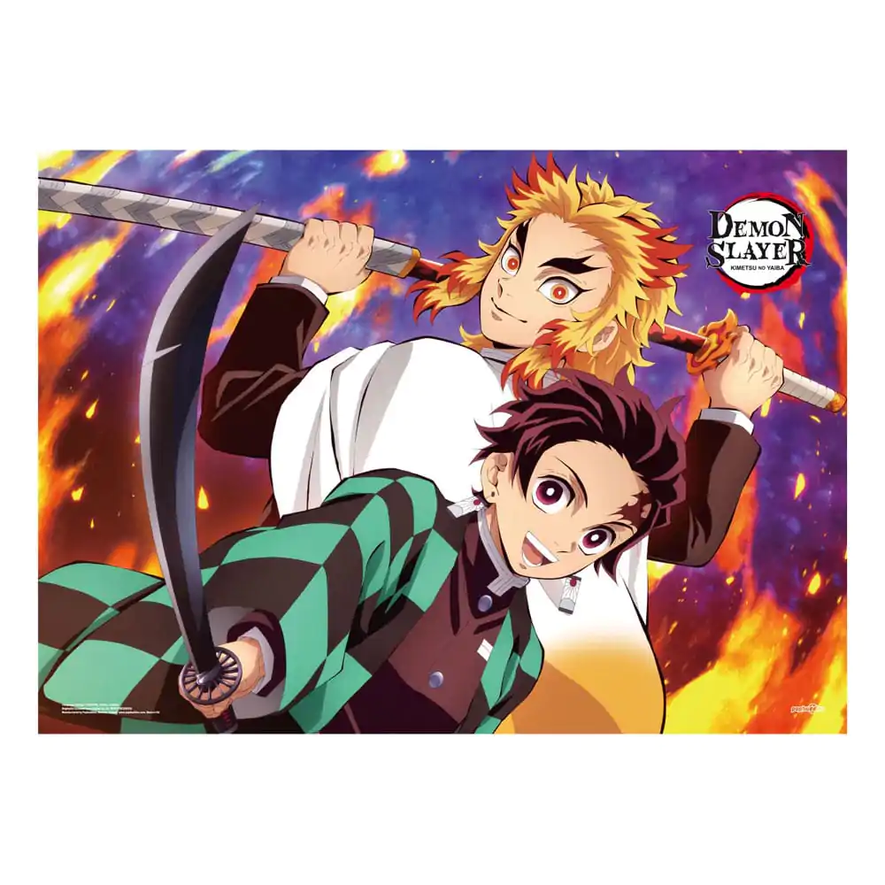 Demon Slayer: Kimetsu no Yaiba poster iz blaga Tanjiro And Kyojuro Rengoku 84 x 118 cm fotografija izdelka