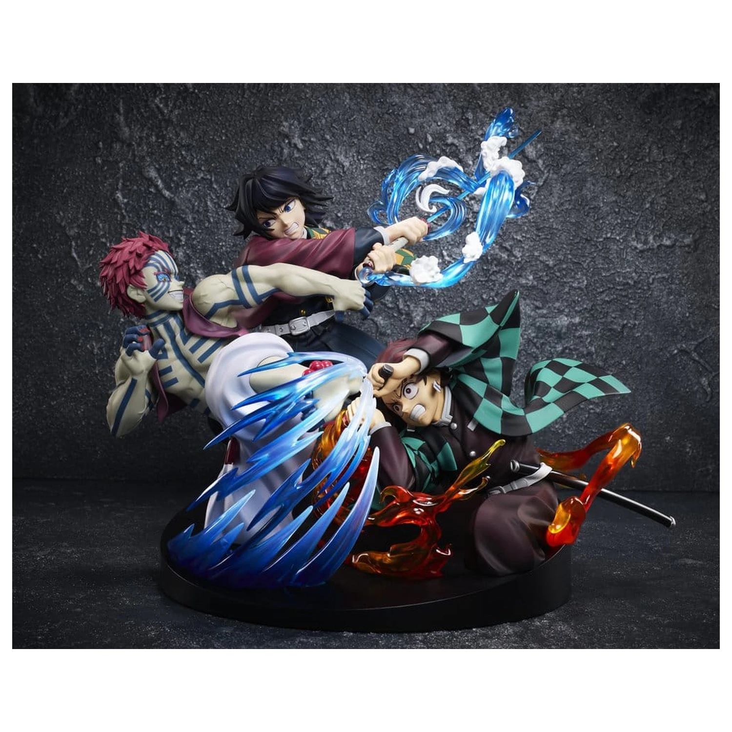 Demon Slayer: Kimetsu no Yaiba PVC figura Tanjiro Kamado & Giyu Tomioka & Akaza 13 cm fotografija izdelka