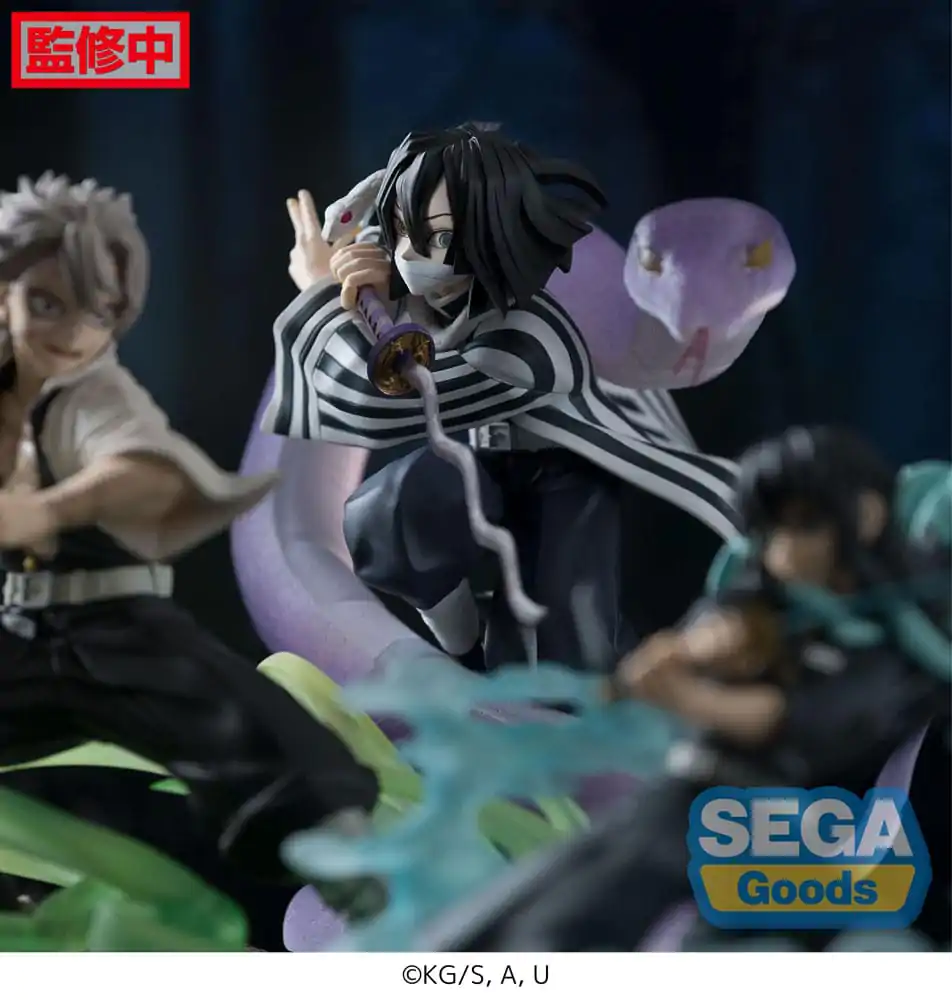 Demon Slayer: Kimetsu no Yaiba Xross Link Anime PVC Kip Obanai Iguro Hashira Training Arc 14 cm fotografija izdelka