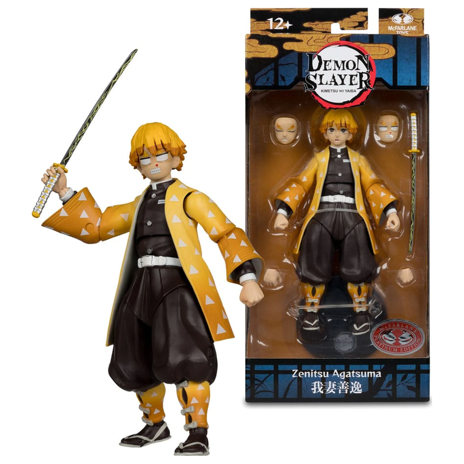 Demon Slayer: Kimetsu no Yaiba akcijska figura Zenitsu Agatsuma Plantinum Edition 15 cm fotografija izdelka