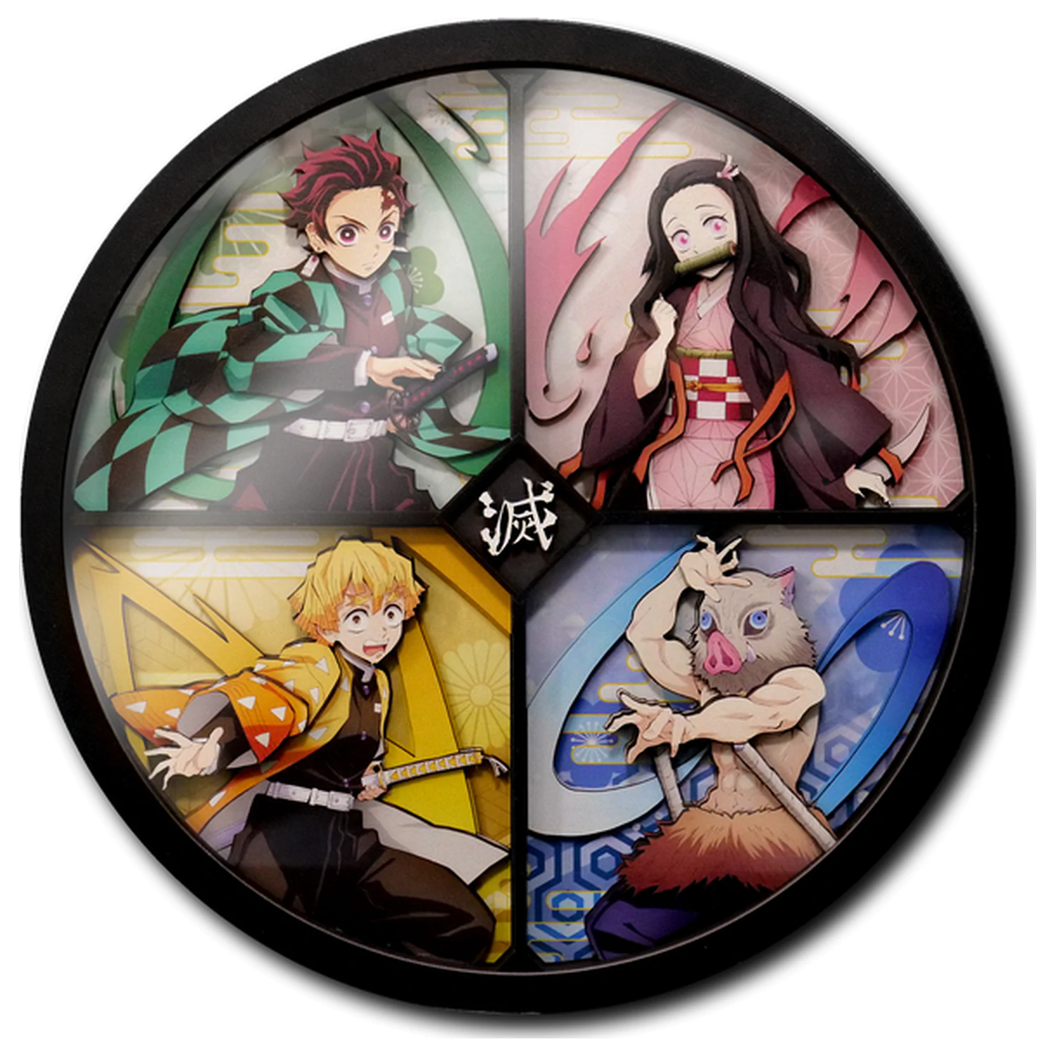 DEMON SLAYER Tanjiro, Nezuko... Okrasni okvir za lesene 3D plakate fotografija izdelka