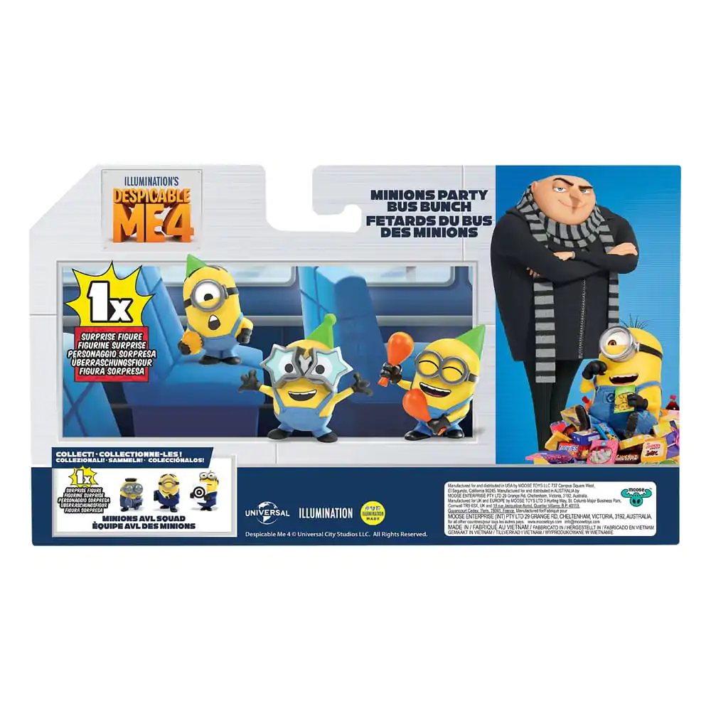 Despicable Me 4 Figure 4-Pack Party Bus 5 cm fotografija izdelka