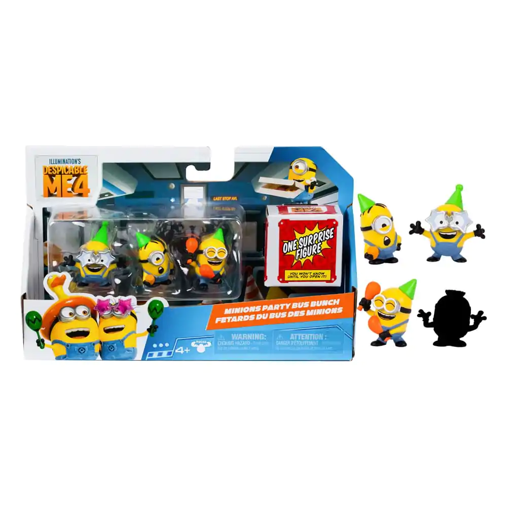 Despicable Me 4 Figure 4-Pack Party Bus 5 cm fotografija izdelka