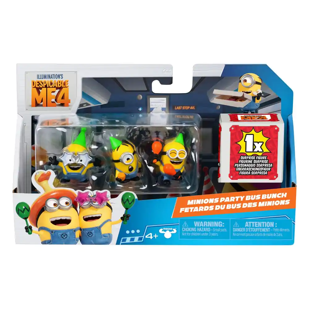 Despicable Me 4 Figure 4-Pack Party Bus 5 cm fotografija izdelka