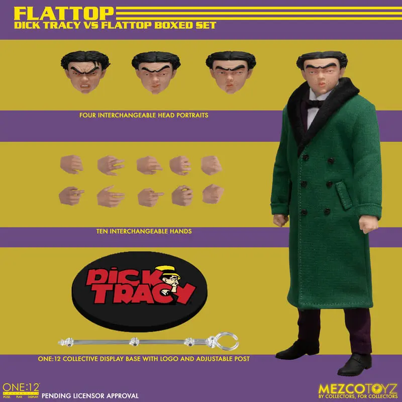 Akcijske figure Dick Tracy 1/12 Dick Tracy vs Flattop komplet v škatli 17 cm fotografija izdelka