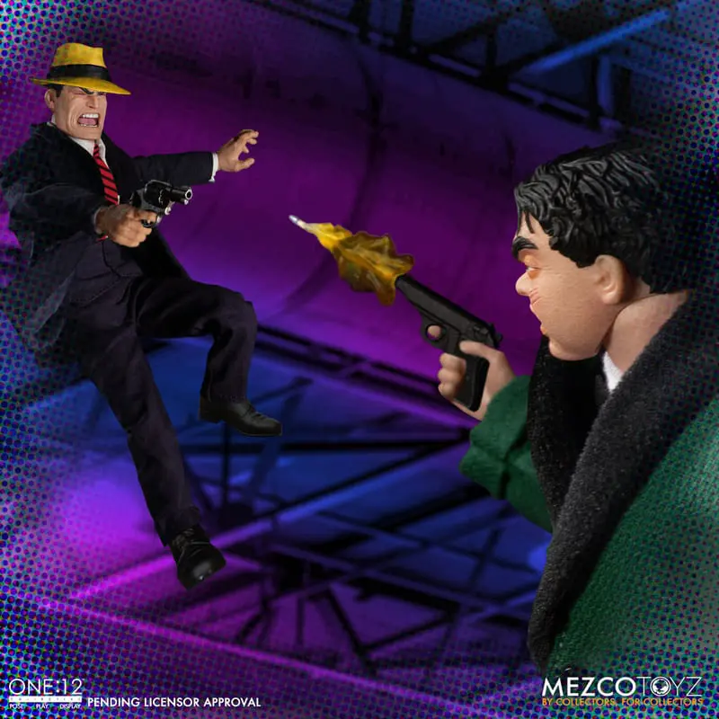 Akcijske figure Dick Tracy 1/12 Dick Tracy vs Flattop komplet v škatli 17 cm fotografija izdelka