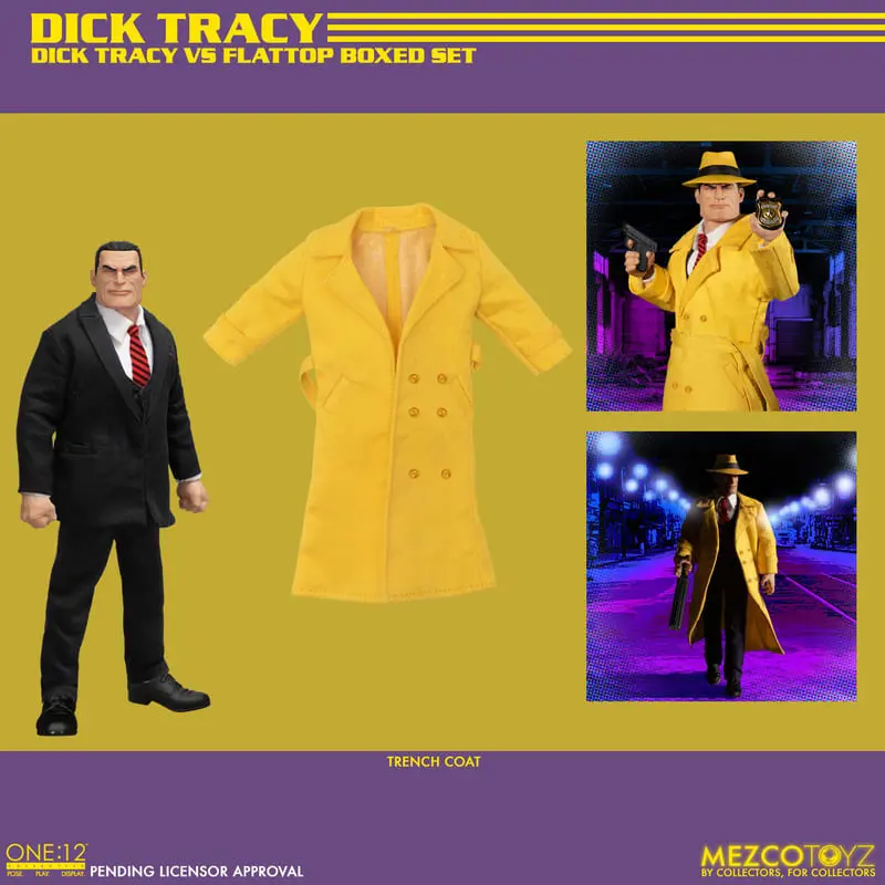 Akcijske figure Dick Tracy 1/12 Dick Tracy vs Flattop komplet v škatli 17 cm fotografija izdelka