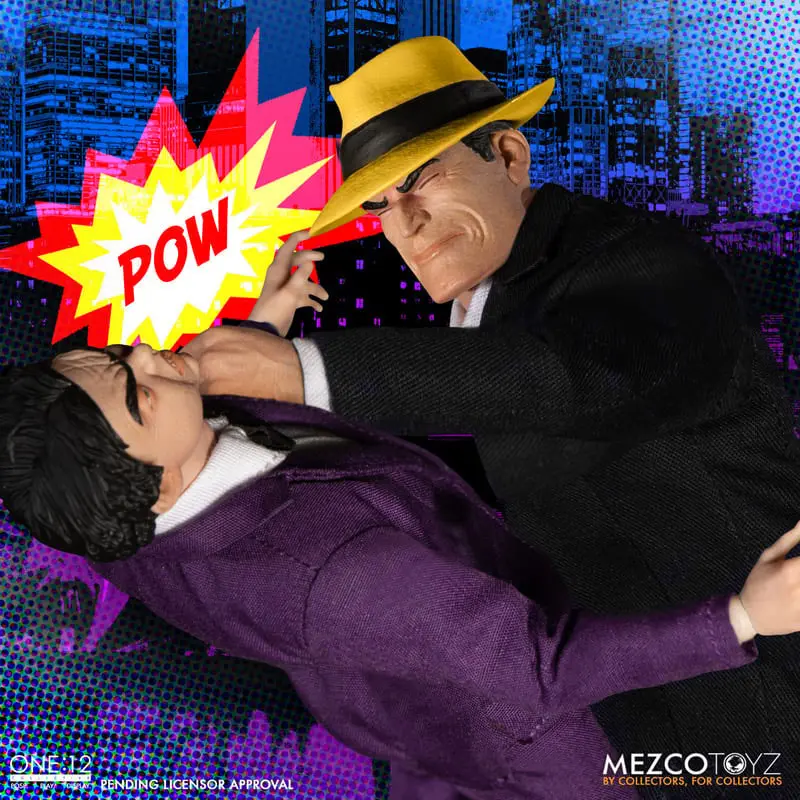 Akcijske figure Dick Tracy 1/12 Dick Tracy vs Flattop komplet v škatli 17 cm fotografija izdelka