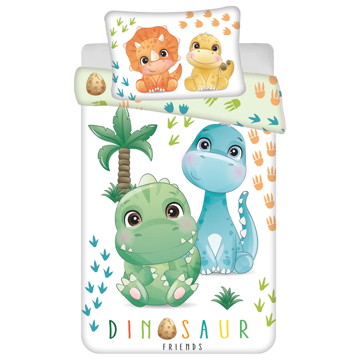 Dinosaur Friends Otroška prešita prevleka za malčke fotografija izdelka