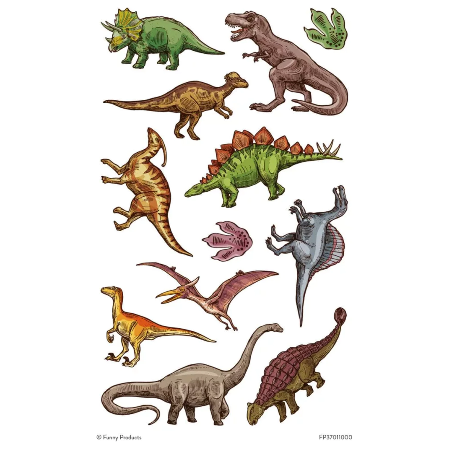 Dinosaur Legends tetovaže 12-delni fotografija izdelka
