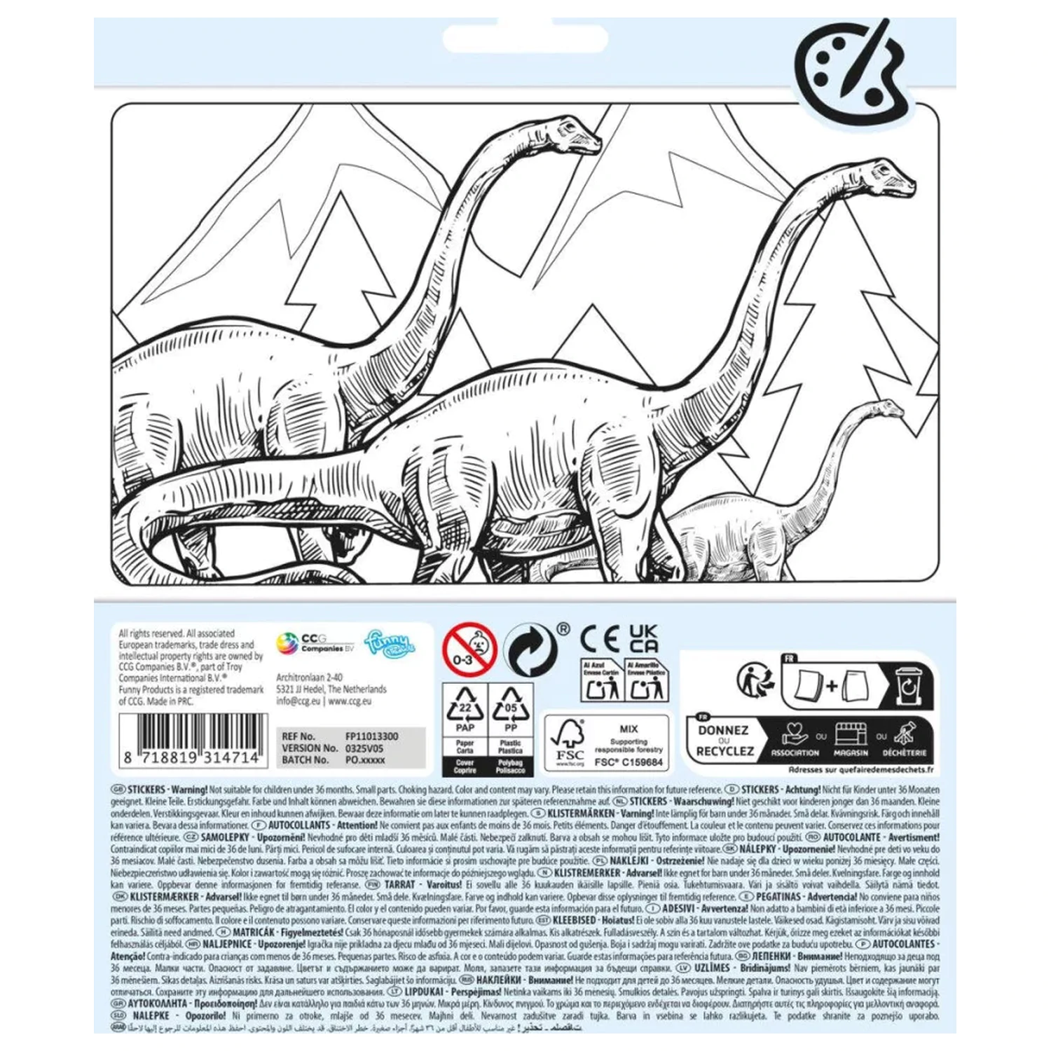 Dinosaur Roarsome Nalepka fotografija izdelka
