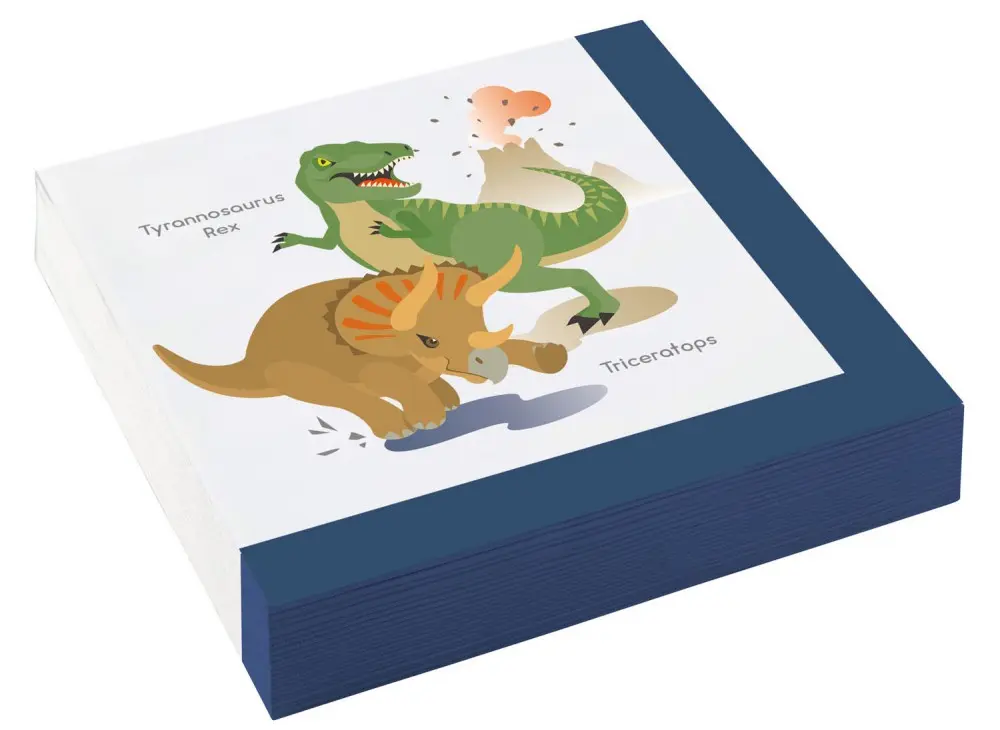 Dinosaur prtički 20 kosov 33x33 cm fotografija izdelka