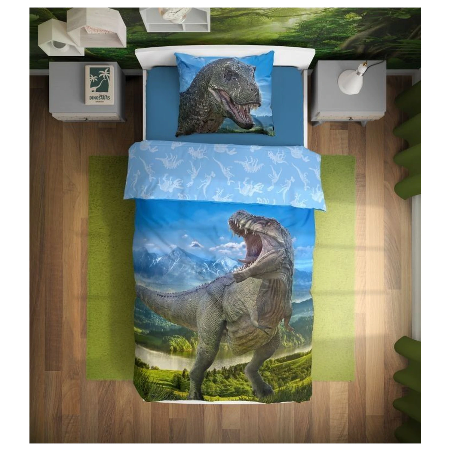 Dinosaur T-Rex prevleka za odejo fotografija izdelka