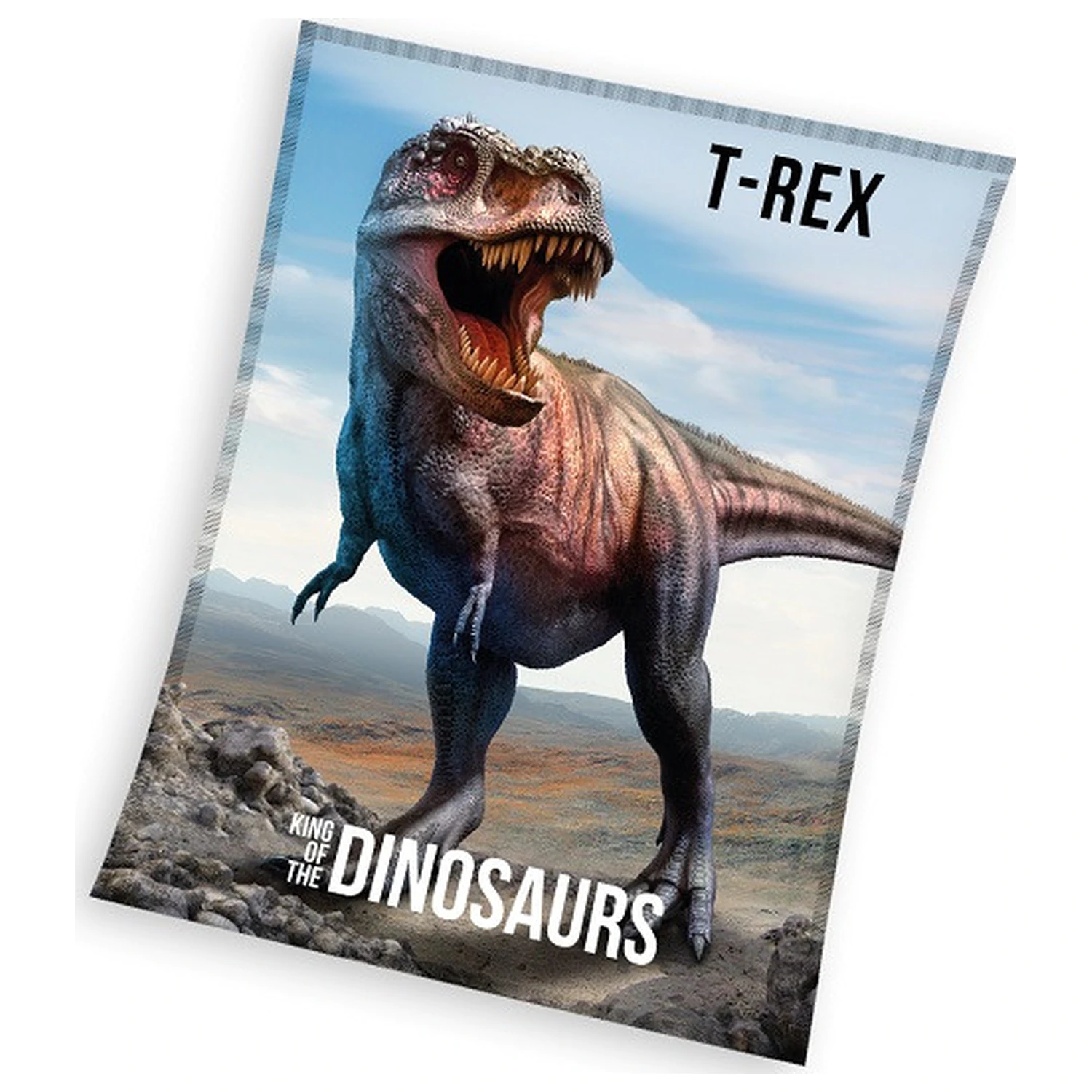 Dinosaur T-Rex odeja iz flisa fotografija izdelka