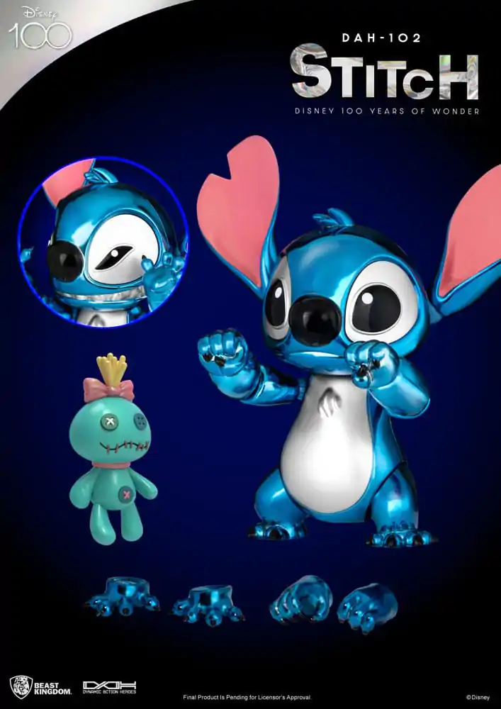 Disney 100 Years of Wonder Dynamic 8ction Heroes Akcijska figura 1/9 Stitch (Lilo & Stitch) 16 cm fotografija izdelka