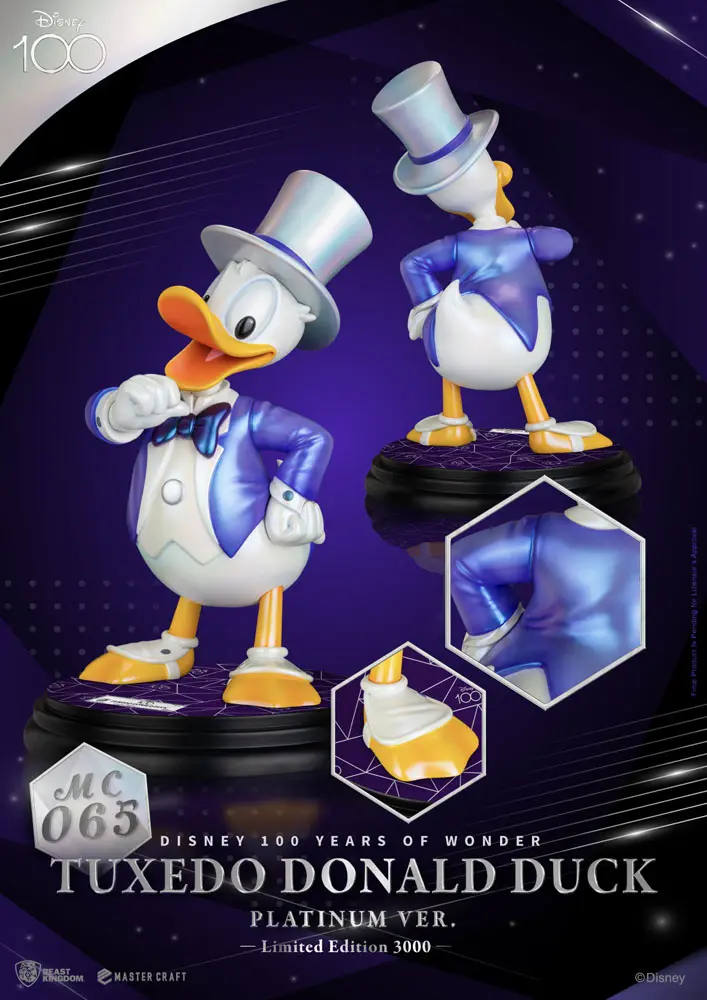 Disney 100th Master Craft Kip Smoking Donald Duck (Platinum Ver.) fotografija izdelka