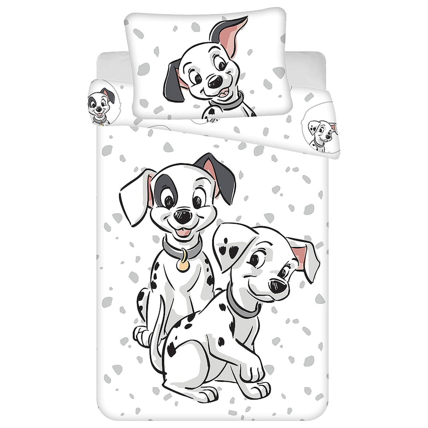 Disney 101 Dalmatians belo prevleka za odejo za malčke in predšolske otroke fotografija izdelka